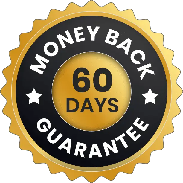 60-day money-back guarantee and secure payment seals for Flush Factor Plus purchases.
